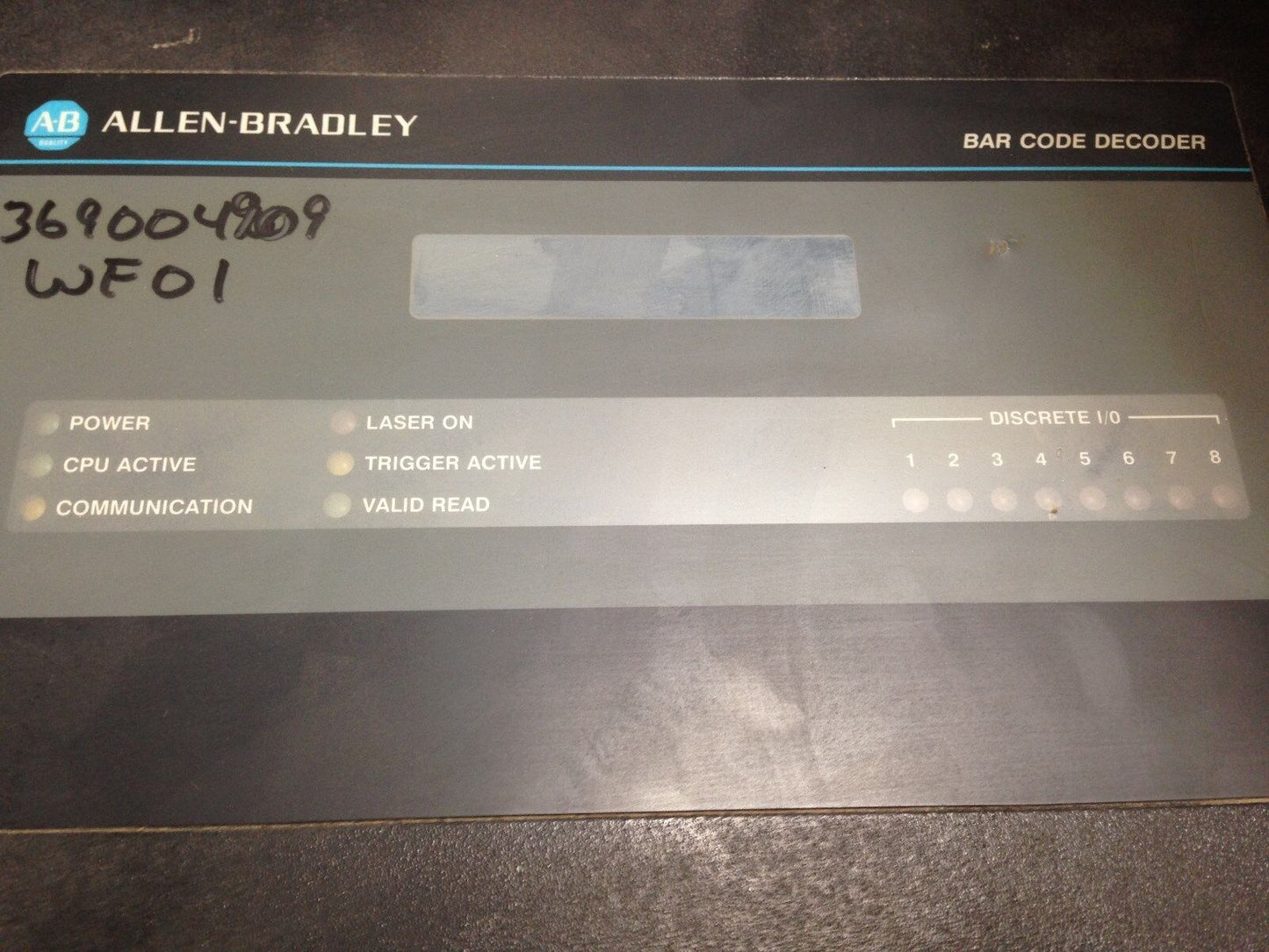 Allen Bradley 369004909 Wf01,2755-Ds1a-B2,2755-Ds1a Bar Code Decoder,Cf