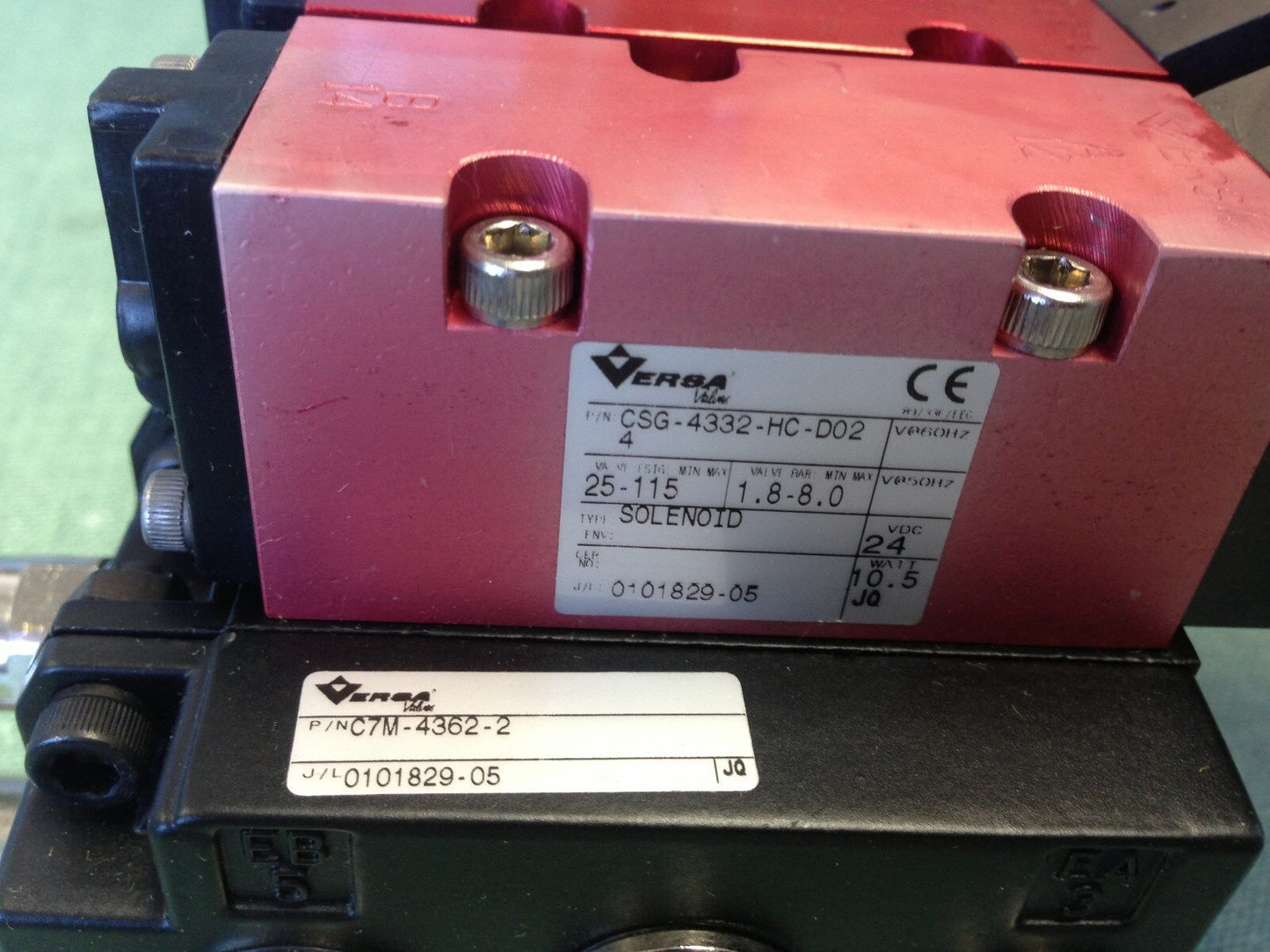 Versa Cust-C7bottom-P220-000328 Valve Assembly 24Vdc Csg-4332-Hc-D02 C7m-4362-2