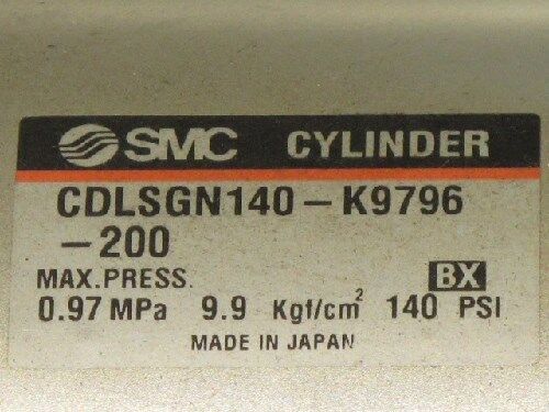 New Smc Cdlsgn140-K9796-200 Pneumatic Cylinder,140 Psi,Cdlsgn140 K9796 200,Ghb