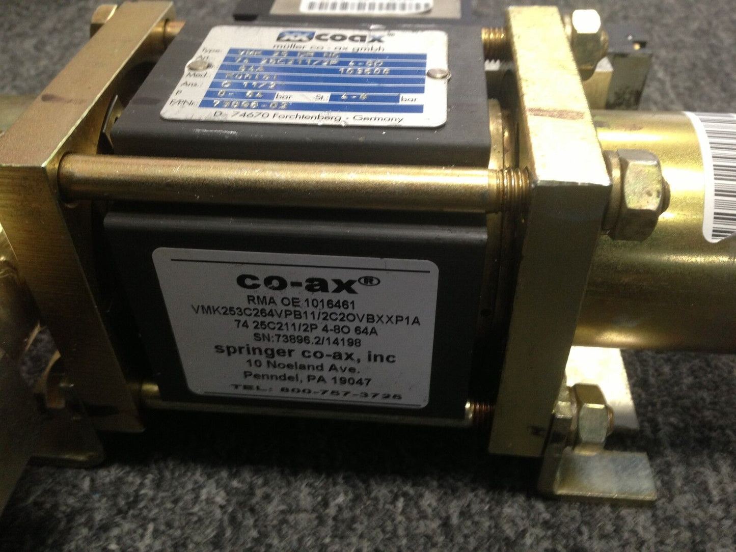 Co-Ax Vmk 25 Dr Nc,74 25C211/2P 4-8O 64A Valve  Muh-Zp-D-1-24G 1 1/2" Npt,Ex