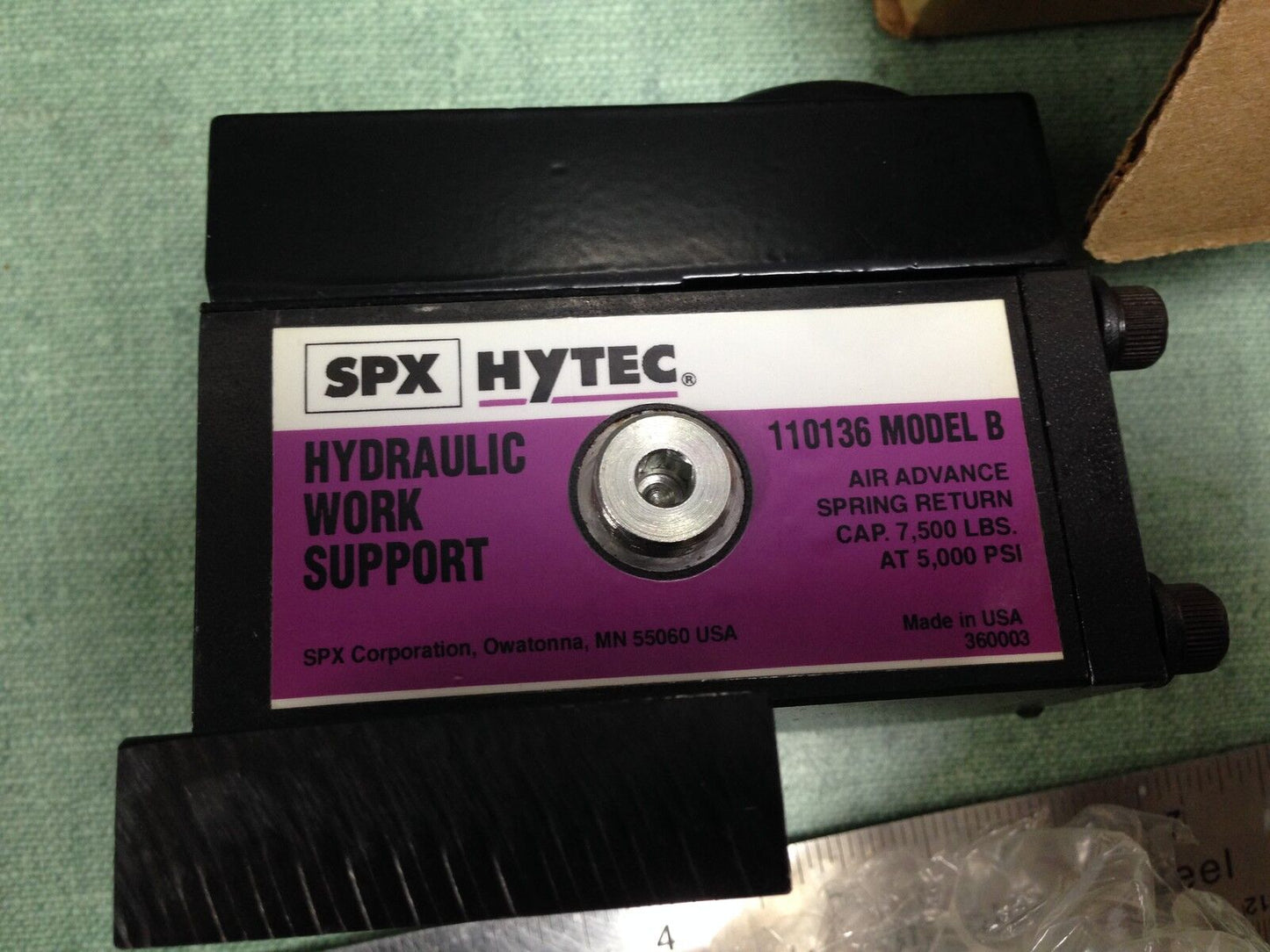 New Spx Hytec 110136 Model B Work Support Block,Air,7500Lb Capacity,Ta