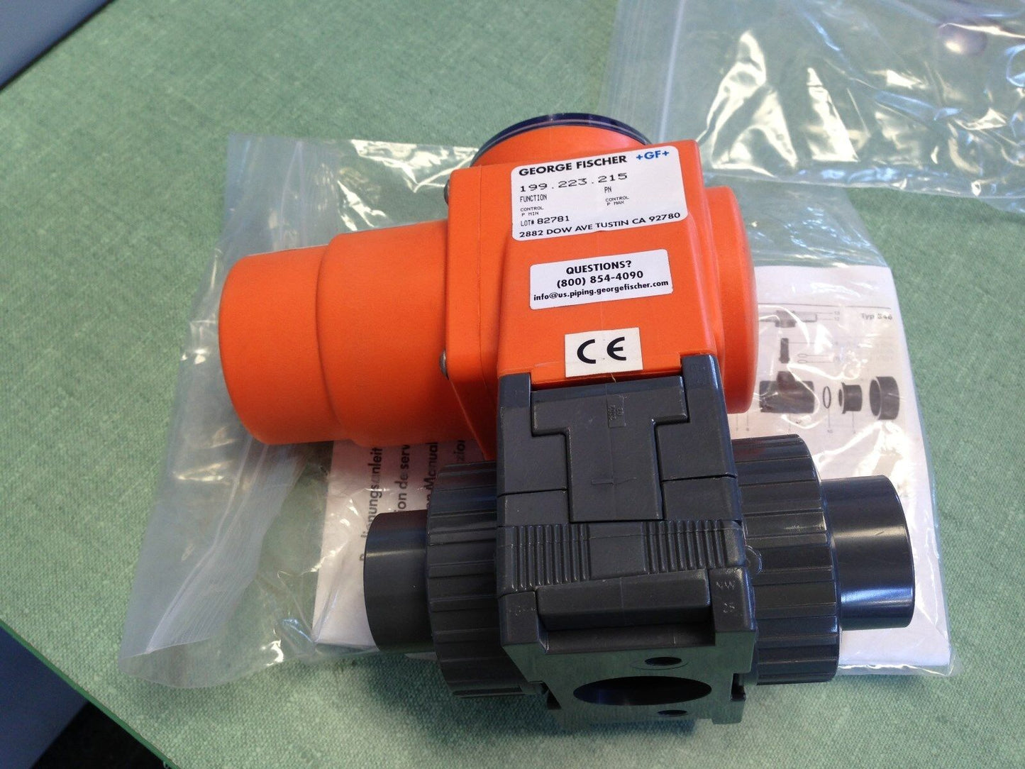 New 1" Pipegeorg Fisher 199.223.215 Pneumatically Operated Valve,Pa10,Tk