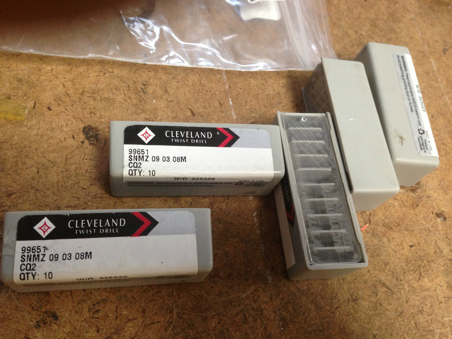 New Lot 50 Cleveland Twist Drill,Snmz-09-03-08M,Cq2,Carbide Inserts 99651,Tn