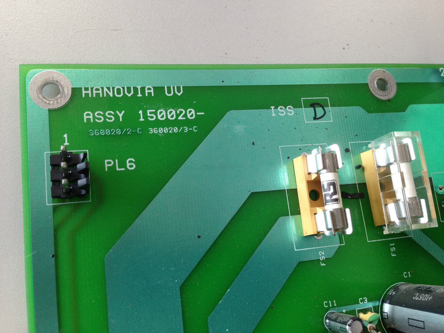 Hanovia Uv 150020 Board 150020-0002 Iss 360020/2-C 360020/3-C,Hanovia 150020,Su