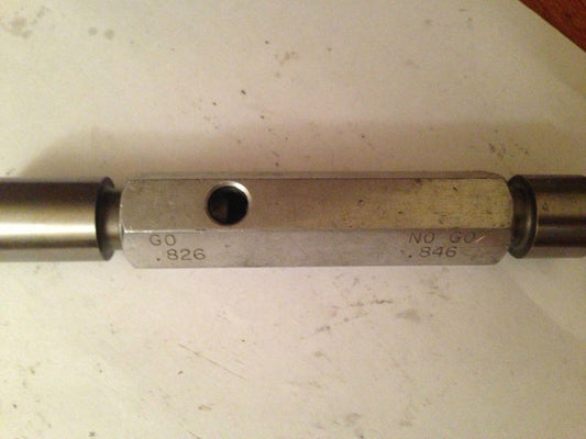 The Pipe Machinery 826,846 Go No Go Plug Gauge Inspection Gage .826 .846,Ag