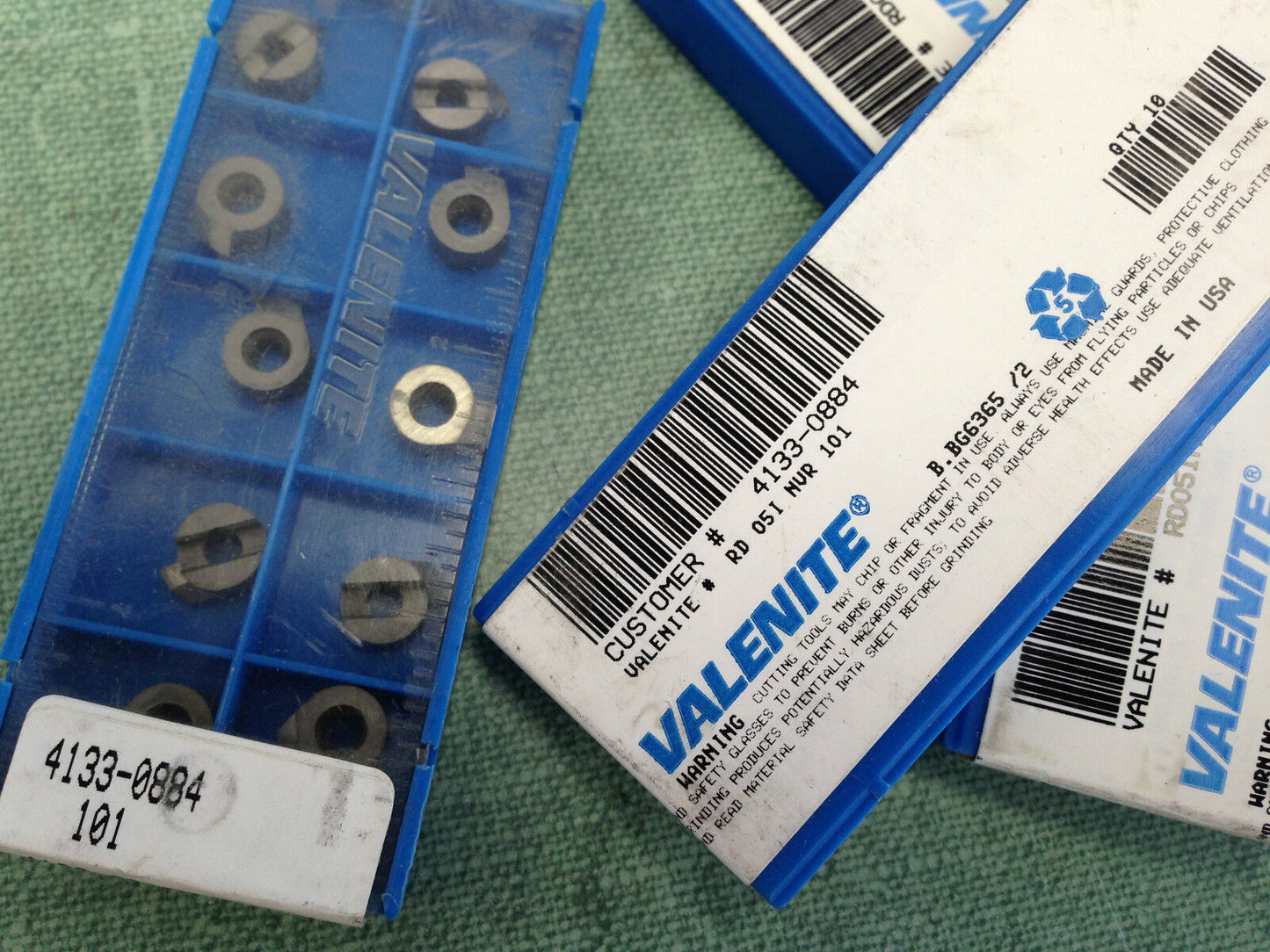 New Lot 50 Valenite 4133-0884 Carbide Inserts,Grade 101 Rd05invr,Sv