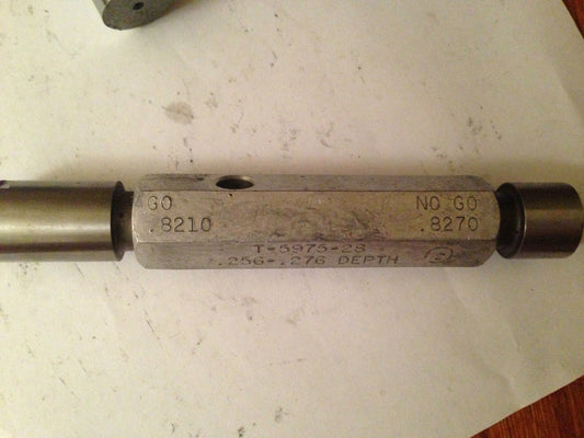 The Pipe Machinery 8210,8270 Go No Go Plug Gauge Inspection Gage .8210 .8270,Ag
