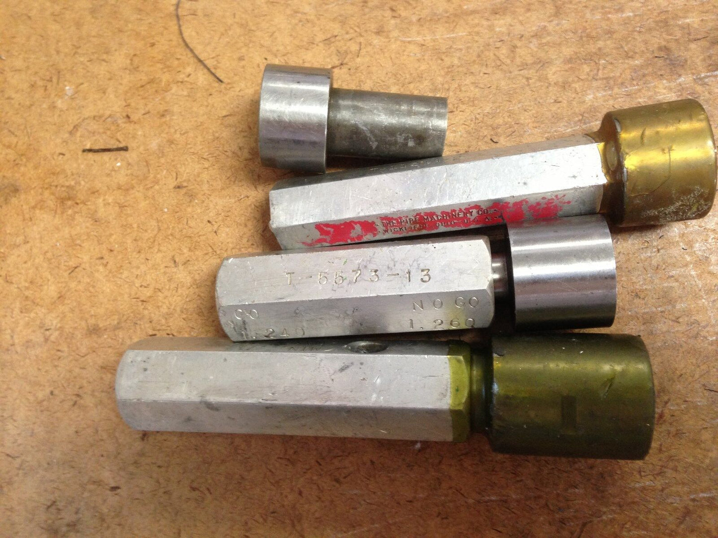 The Pipe Machnery Inspection Gage Go No Go Plug Gauge 1.258,1.260,1.254,1.253,Et