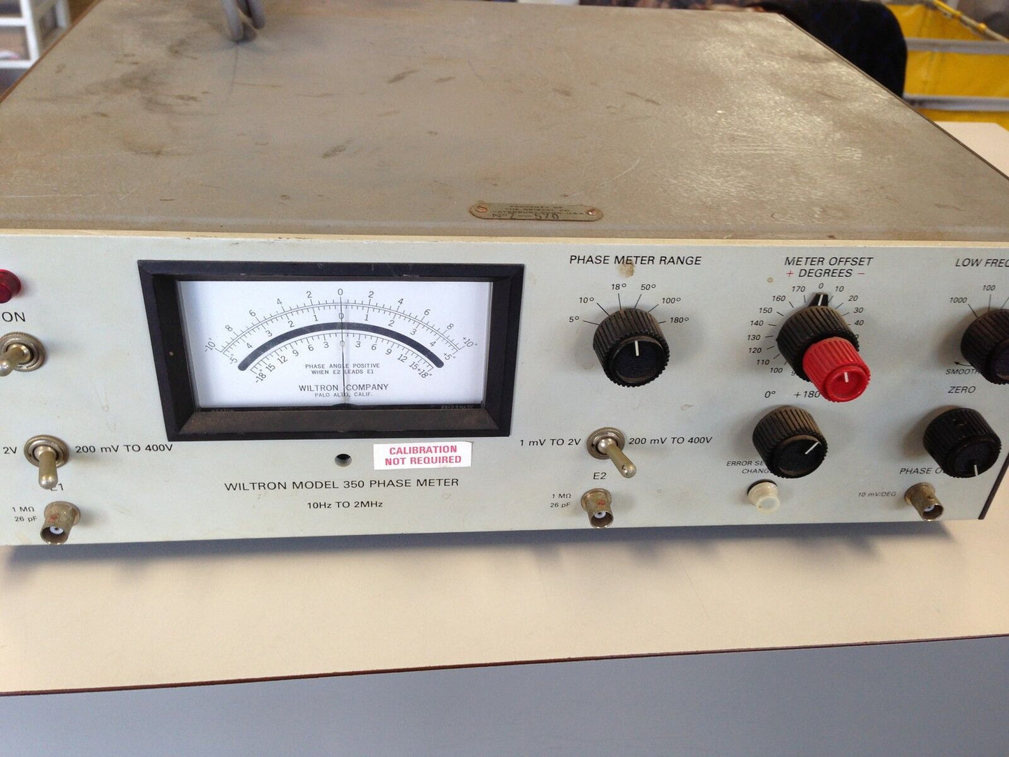 Wiltron 350 Phase Meter, 120 Vac ,Ev