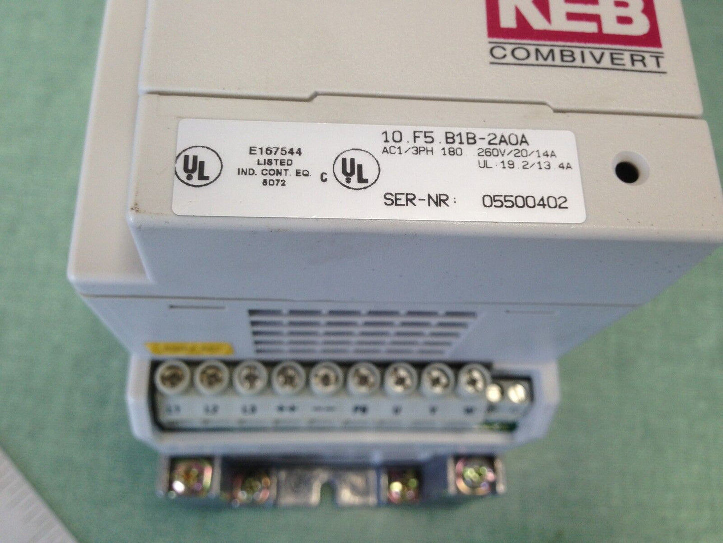 Keb Combivert F5 10.F5.B1b.2A0a Frequency Inverter Drive 10.F5.B1b-2Aoa 4.0K,To
