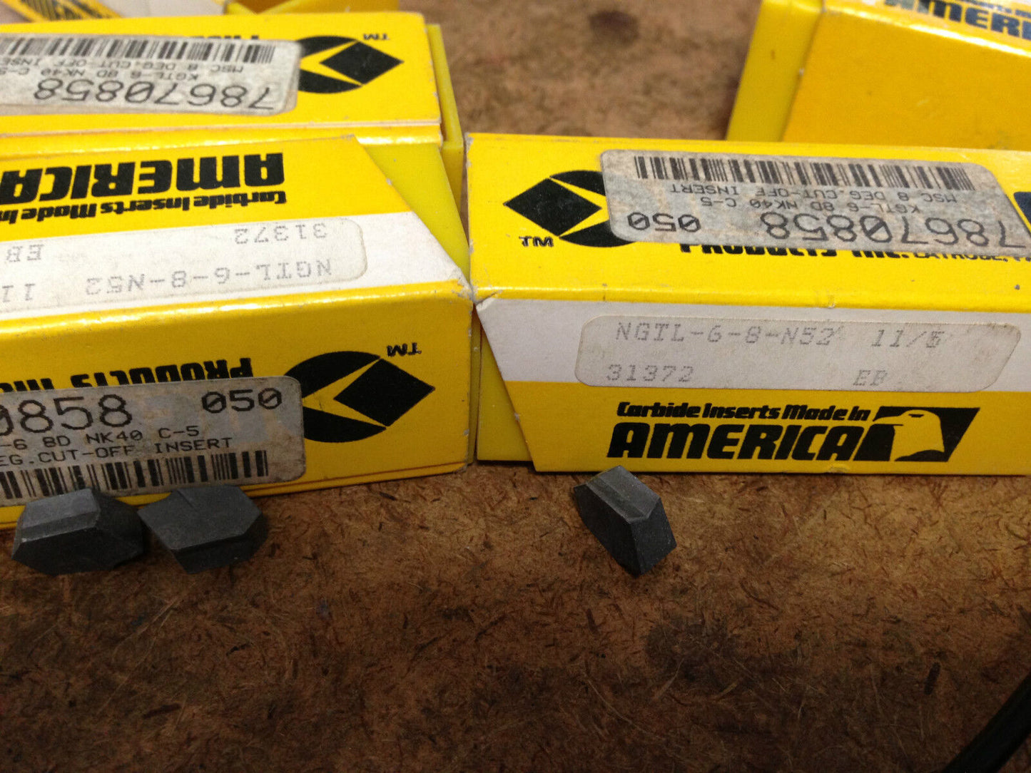 Lot 50 Newcomer Kgtl-6 8D Nk40 C-5 Cut-Off Carbide Inserts,Nk40 Ngtl-6-8-N52,Sk