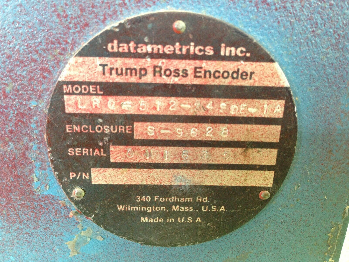 Datametrics Lrc-512-24Sde-1A Trump Ross Encoder Lrg-512-24Sde-1A,Tl