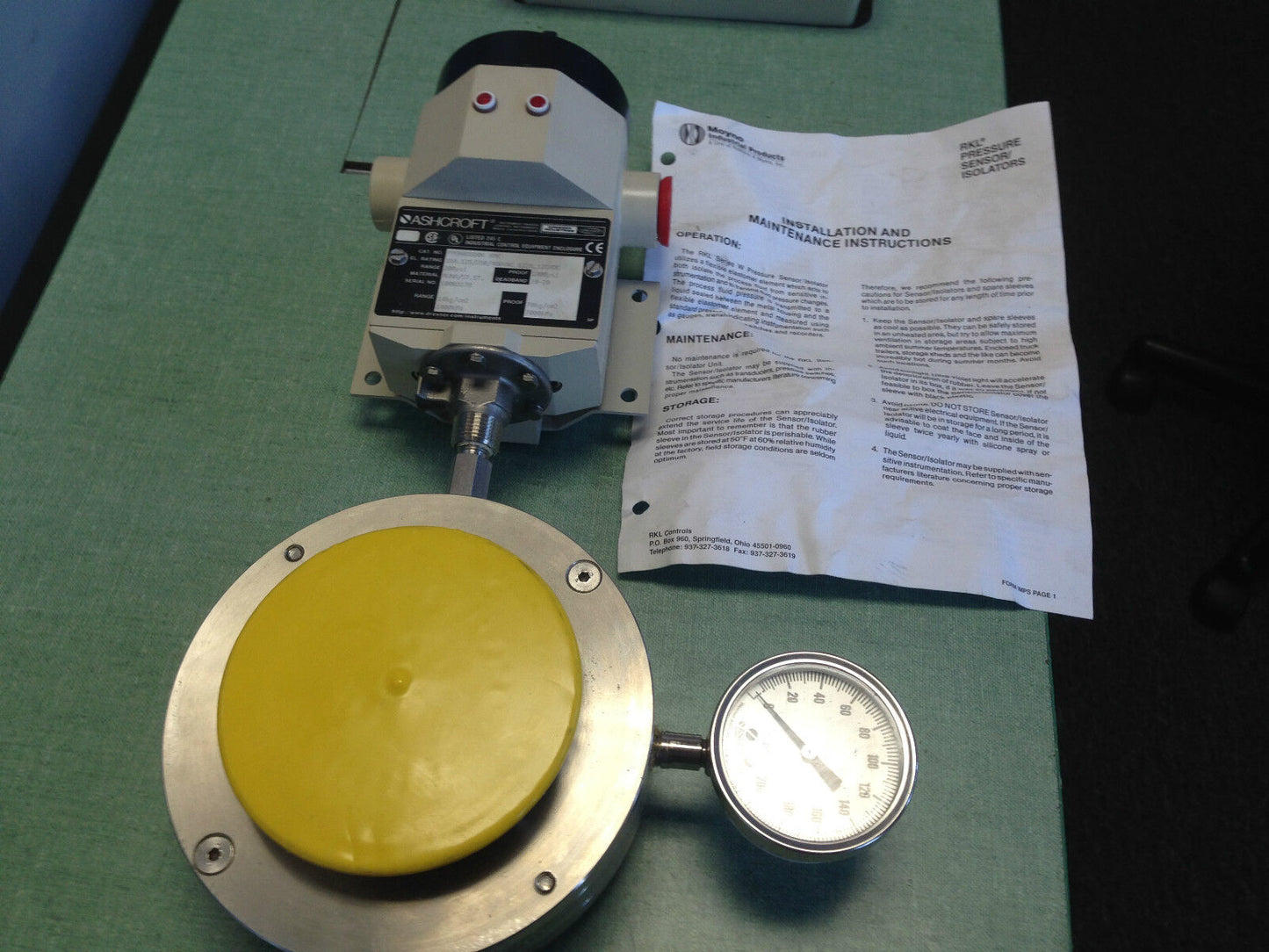New 4" Ashcroft Rkl Pressure Sensor Isolator,Ppdn4ggb06 Xpk,25-0400-Ssbfv-25,Ck