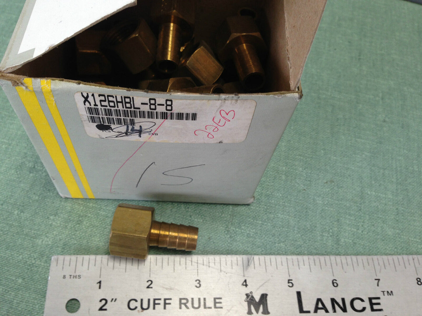 Lot 23 1/2" Parker Fluid Connector X126hbl-8-8,Brass Barb Barbed Hose Fitting,Sv