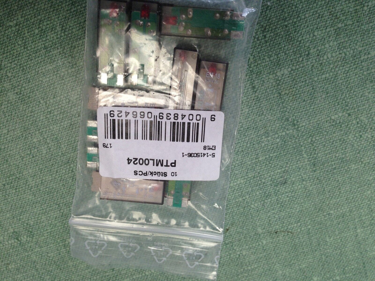 Lot 10 Em18 6/24 V Dc Te Connectivity Ptml0024 Red Led Relay Modules 6/24V Dc,En