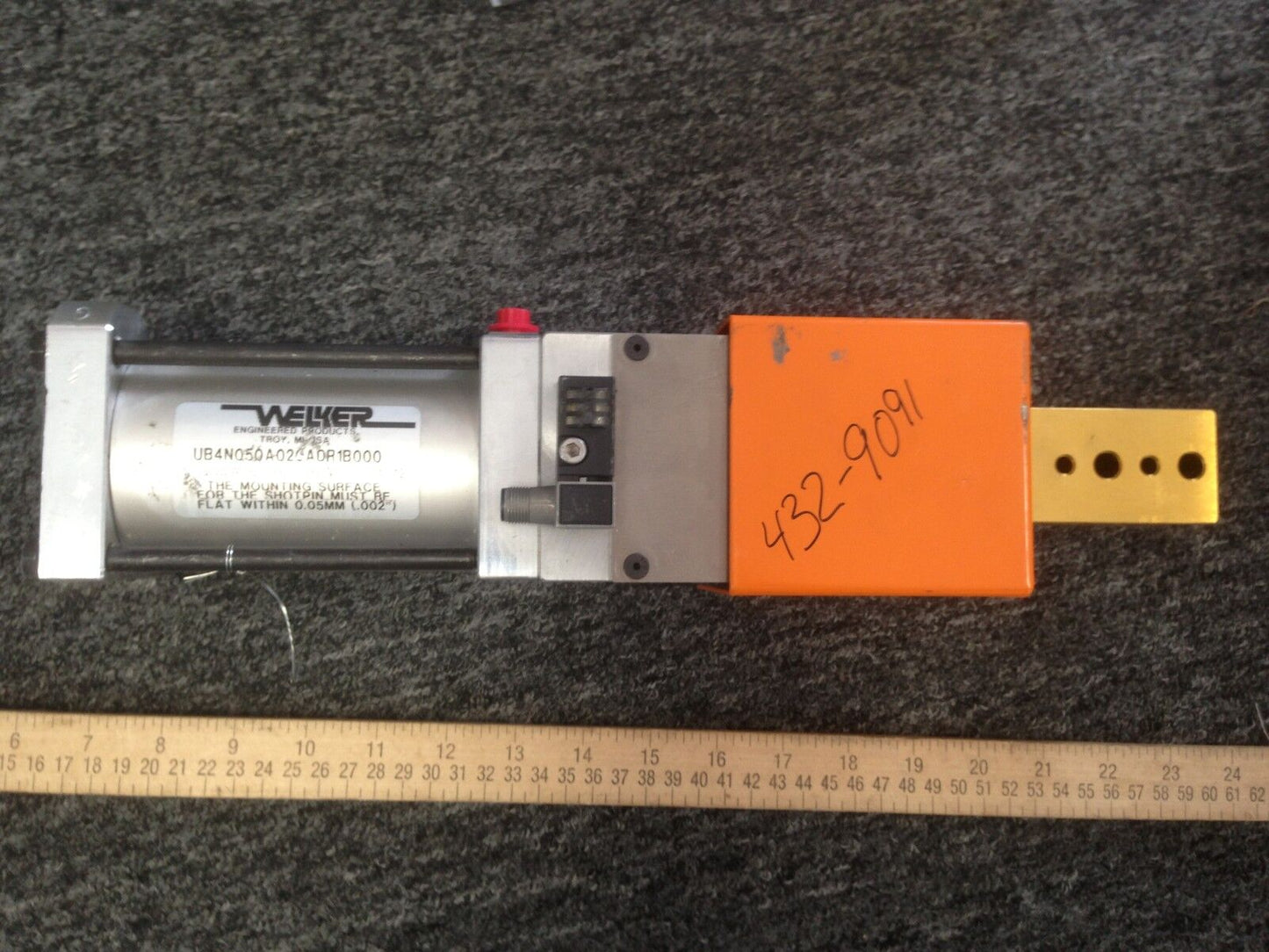 Welker Ub4n050a02cadr1b000, Ub4n050a020adr1b000 Pneumatic Actuator,1/4" Npt,Ar