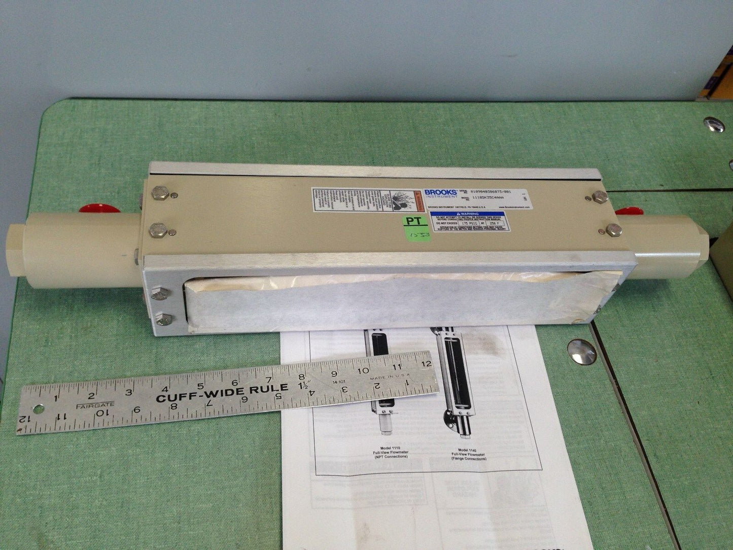 New Brooks 1110Dk35c4aaa Glass Tube Full-View Flowmeter, 7.3 Gpm,Tg