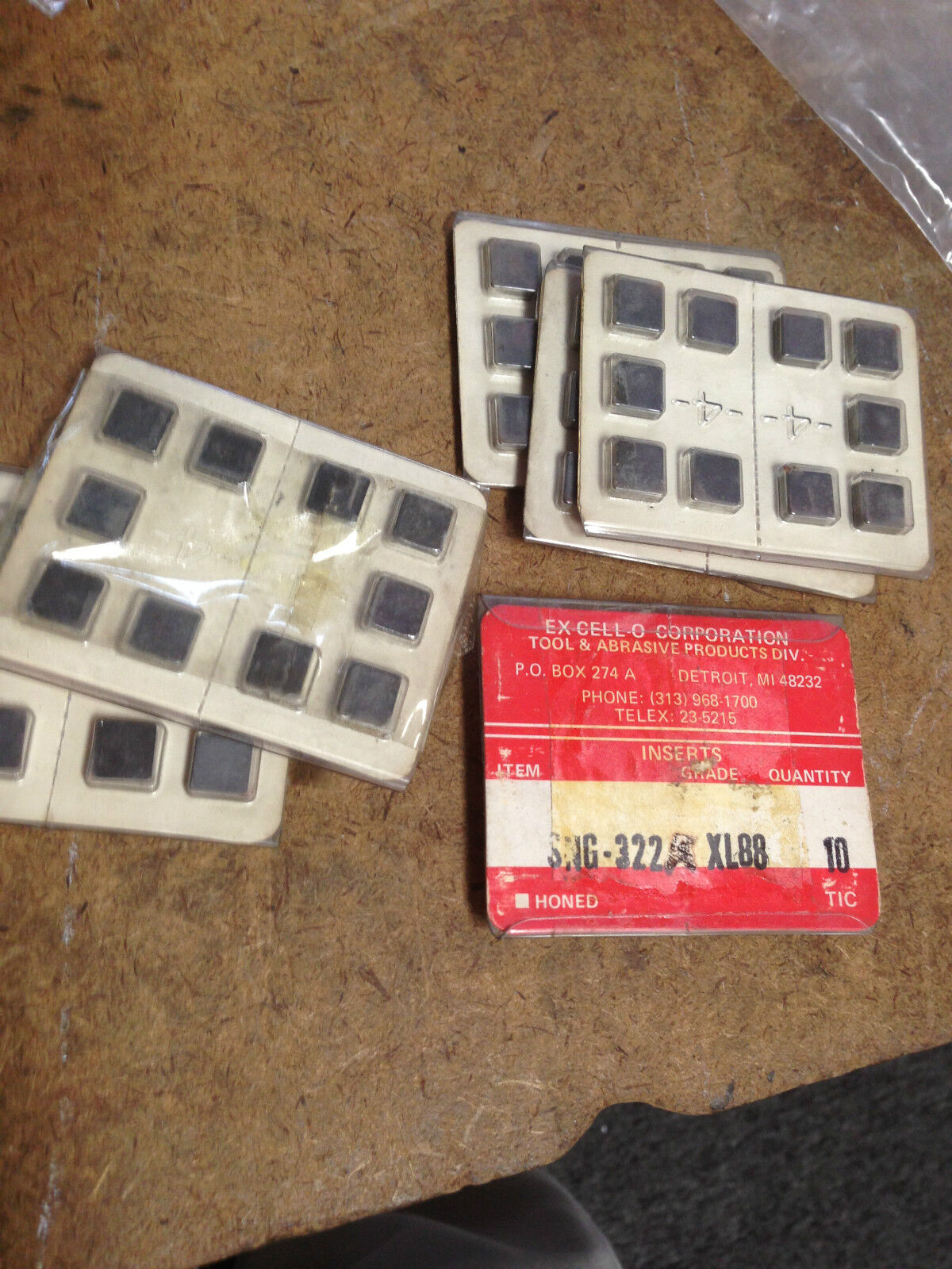 New Lot 60 Ex-Cell-O Sng-322A,Xl88,Carbide Inserts,Tn