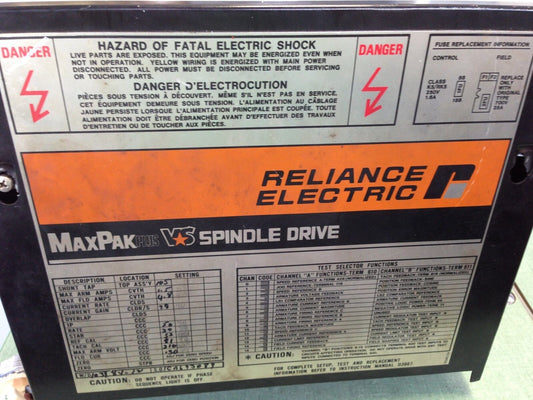Reliance Electric Maxpak Plus Vs Plus Spindle Drive Maxpak,Maxpak Vs,Tn