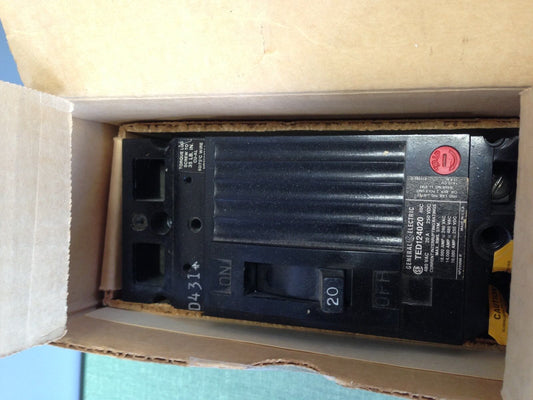 New Ge Ted124020 Ted124035wl Circuit Breaker, 2-Pole, 480Vac/250Vdc, 35A,Ay