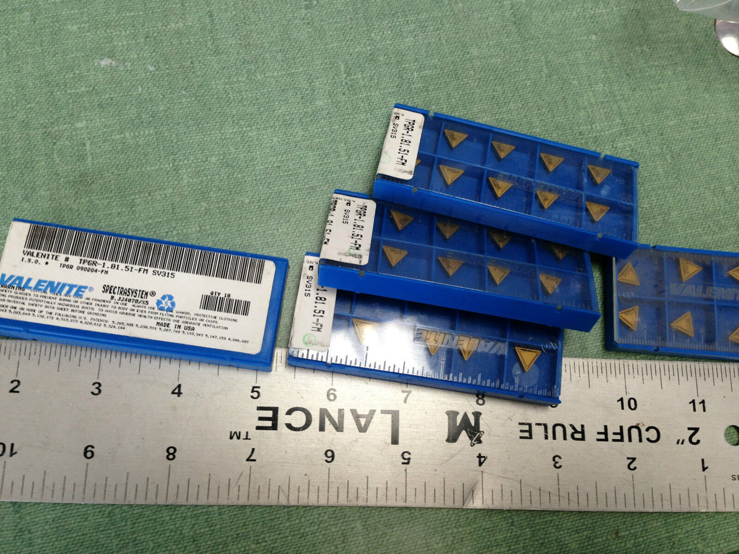 New Lot 50 Valenite Tpgr-1.81.51-Fm,Sv315,Tin,Carbide Inserts,Tl