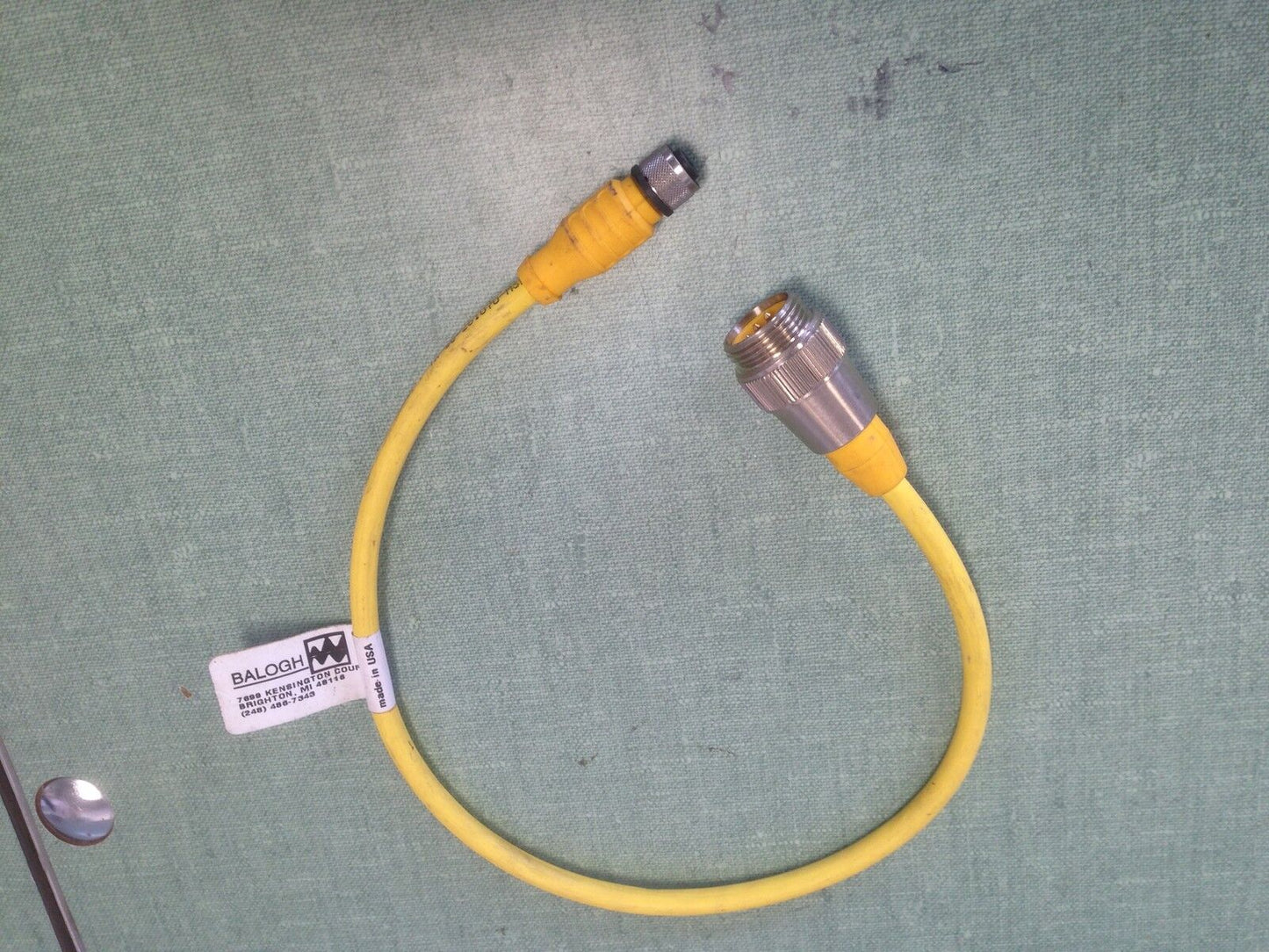 New Balogh Robotic/Machine Cable Assembly Cordset Pwr 24/Ext/0.5M,10150544,Ex