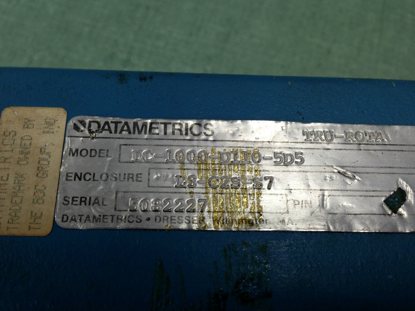 Datametrics Dc-1000-D110-5D5 Tru-Rota Rotary Encoder Ls-C2s-S7,Tn